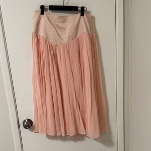 Anthropologie Soft Peach A-Line Skirt